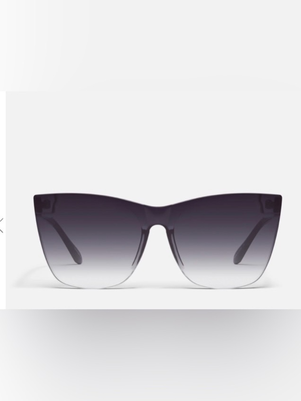 Quay Australia Come Thru Sunglasses - Black Fade Lenses
